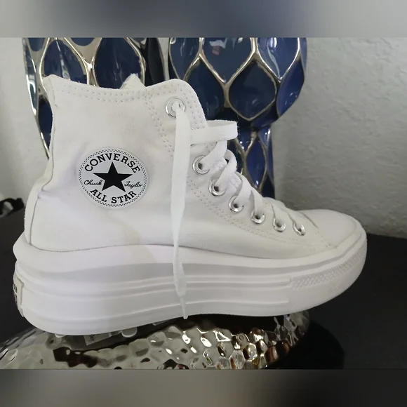 Converse White High-Top Sneakers - Picture 4 of 10